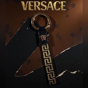 VERSACE Greca keychain LIKE NEW CONDITION UNISEX